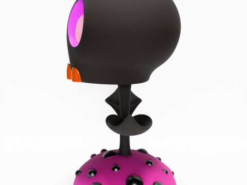 3D Printing Skull Flower toy 3D Model