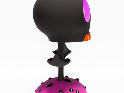 3D Printing Skull Flower toy 3D Model