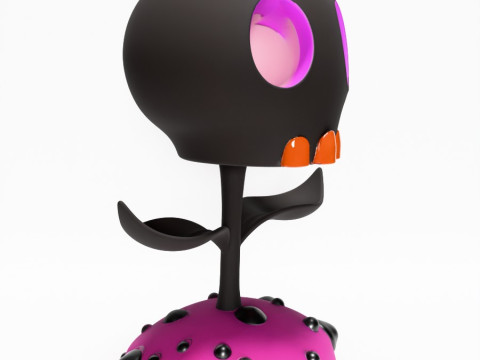 3D Printing Skull Flower toy 3D Model
