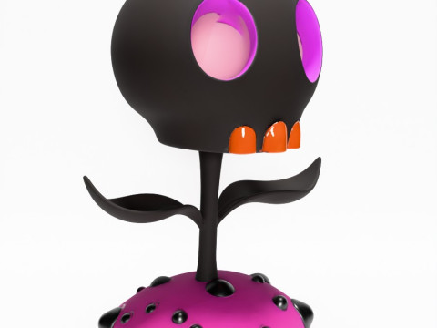 3D Printing Skull Flower toy 3D Model