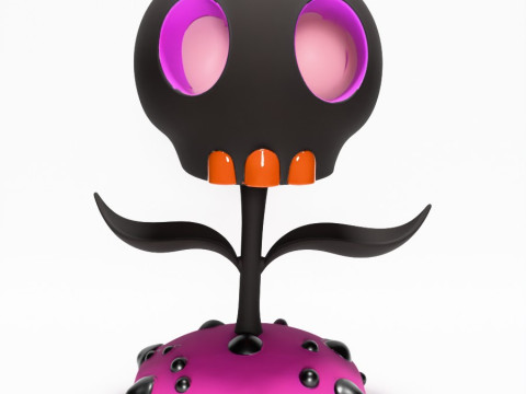 3D Printing Skull Flower toy 3D Model