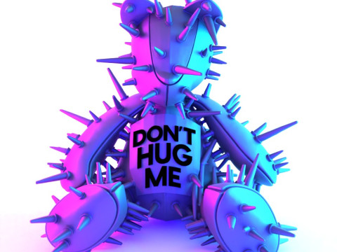 3D Printing Teddy Bear Punk Dont Huge Me toy Modello 3D