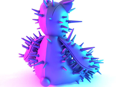 3D Printing Teddy Bear Punk Dont Huge Me toy 3D Model