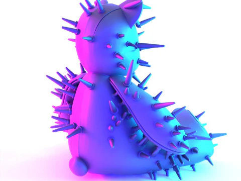 3D Printing Teddy Bear Punk Dont Huge Me toy 3D Model