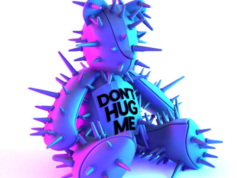 3D Printing Teddy Bear Punk Dont Huge Me toy Modello 3D