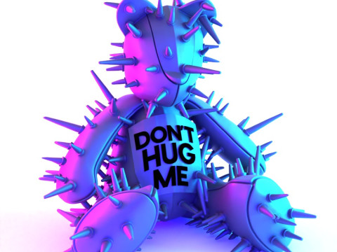 3D Printing Teddy Bear Punk Dont Huge Me toy Modello 3D
