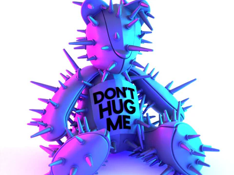 3D Printing Teddy Bear Punk Dont Huge Me toy 3D Model