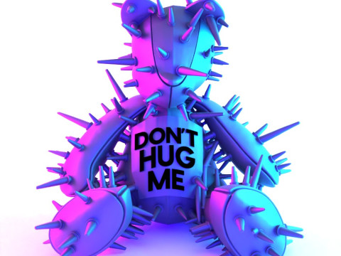 3D Printing Teddy Bear Punk Dont Huge Me toy Modello 3D