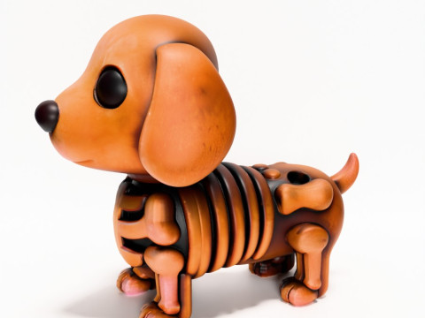 3D Printing Woody Dog Minimalist Skeletal toy 3D मॉडल