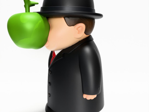 3D Printing The Son of Man Rene Magritte toy 3D Модель