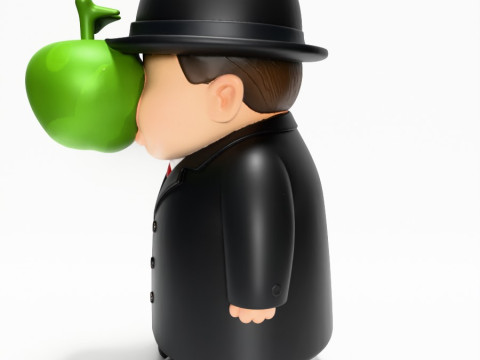 3D Printing The Son of Man Rene Magritte toy 3D Модель
