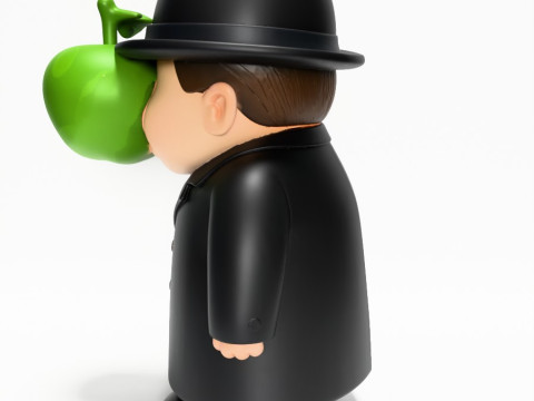 3D Printing The Son of Man Rene Magritte toy 3D Модель