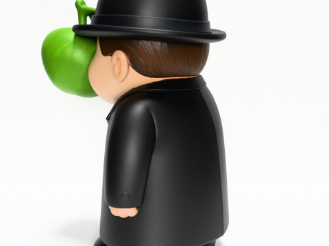 3D Printing The Son of Man Rene Magritte toy 3D Модель