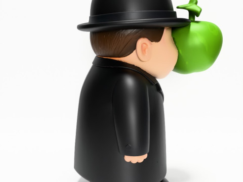 3D Printing The Son of Man Rene Magritte toy 3D Модель