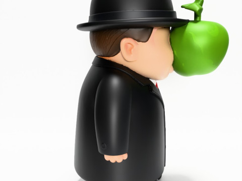 3D Printing The Son of Man Rene Magritte toy 3D Модель