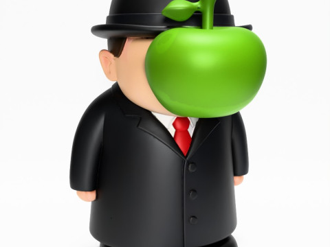 3D Printing The Son of Man Rene Magritte toy 3D Модель