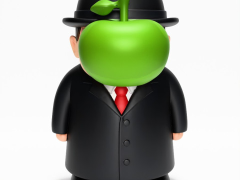 3D Printing The Son of Man Rene Magritte toy 3D Модель