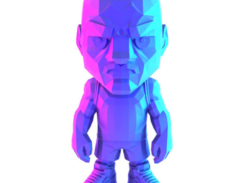 3D Printing Bulls Michael Air 1 Funko Pop Low Poly toy 3D Модель