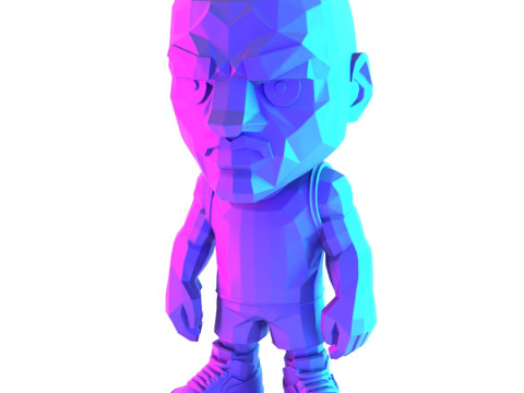 3D Printing Bulls Michael Air 1 Funko Pop Low Poly toy 3D Модель
