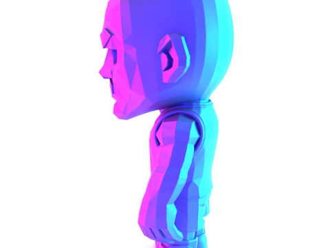 3D Printing Bulls Michael Air 1 Funko Pop Low Poly toy 3D Модель