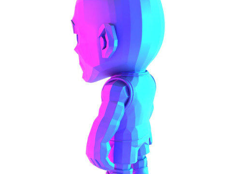 3D Printing Bulls Michael Air 1 Funko Pop Low Poly toy 3D Модель