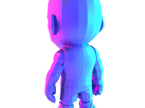 3D Printing Bulls Michael Air 1 Funko Pop Low Poly toy 3D Модель