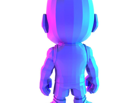 3D Printing Bulls Michael Air 1 Funko Pop Low Poly toy 3D Модель