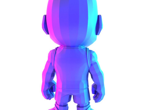 3D Printing Bulls Michael Air 1 Funko Pop Low Poly toy 3D Модель