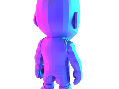3D Printing Bulls Michael Air 1 Funko Pop Low Poly toy 3D Модель