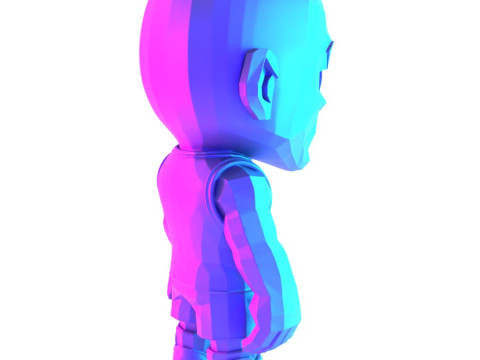 3D Printing Bulls Michael Air 1 Funko Pop Low Poly toy 3D Модель