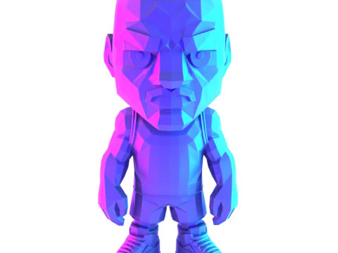 3D Printing Bulls Michael Air 1 Funko Pop Low Poly toy 3D Model