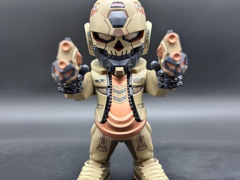 3D Printing Desert Skull Cyberpunk toy 3D Model