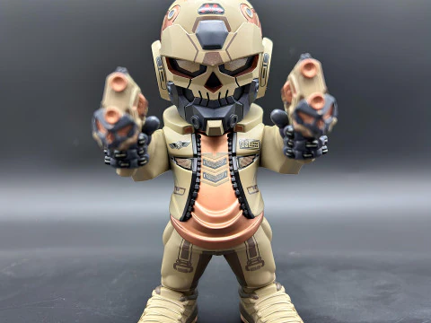 3D-печать пустынного черепа Киберпанк-игрушка 3D Модель