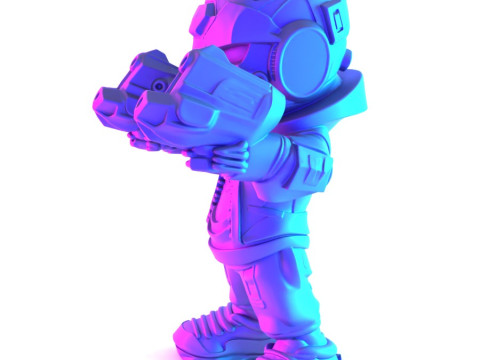 3D Printing Desert Skull Cyberpunk toy Model 3D