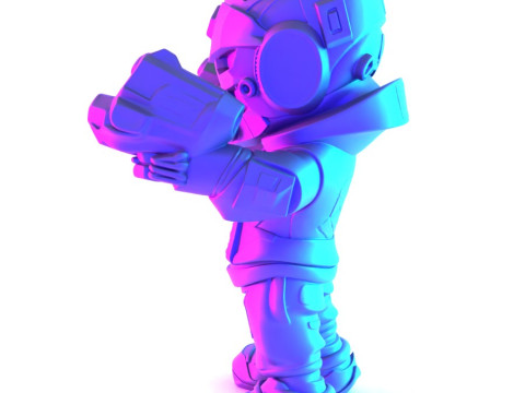 3D Printing Desert Skull Cyberpunk toy Model 3D