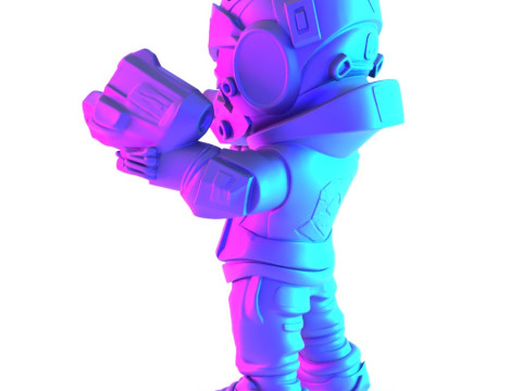 3D Printing Desert Skull Cyberpunk toy Model 3D