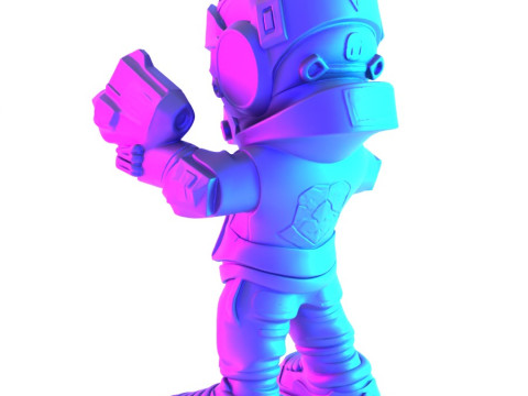 3D Printing Desert Skull Cyberpunk toy Model 3D
