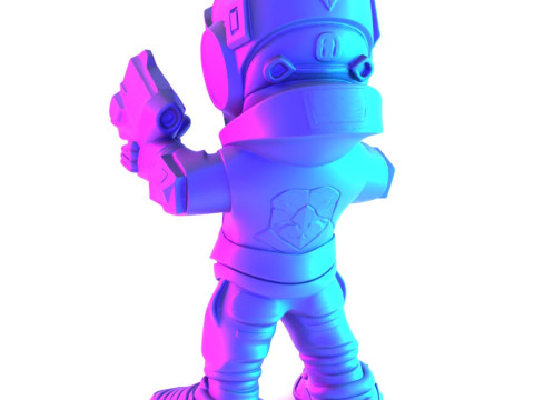 3D Printing Desert Skull Cyberpunk toy Model 3D