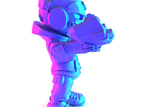 3D Printing Desert Skull Cyberpunk toy Model 3D