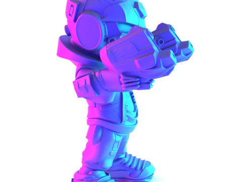 3D Printing Desert Skull Cyberpunk toy Model 3D