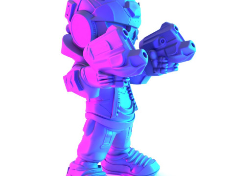 3D Printing Desert Skull Cyberpunk toy Model 3D
