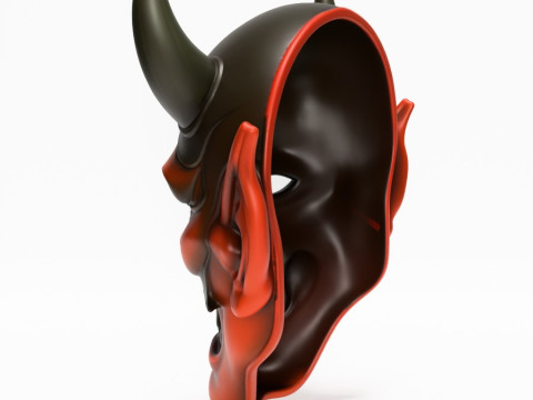 3D Printing Japanese Red Oni Mask toy 3D Model