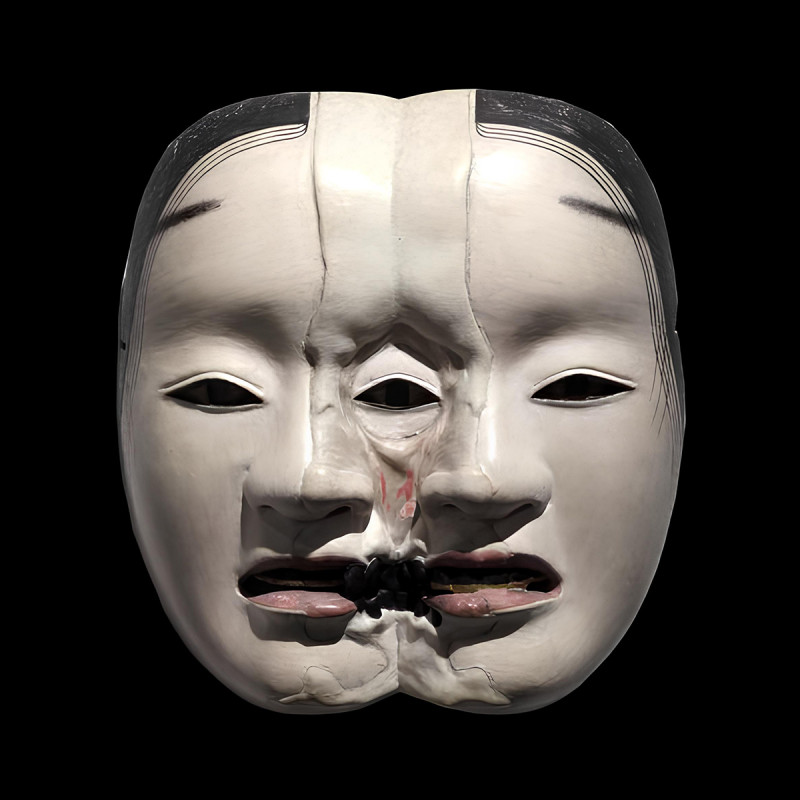 3D Printing Japanese Dual Noh Mask toy Model 3D .c4d .max .obj .3ds .fbx .stl .blend