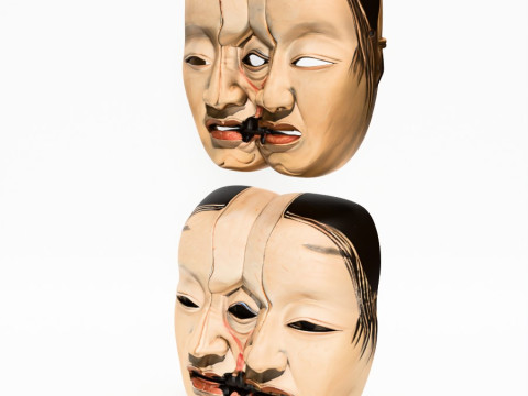3D Printing Japanese Dual Noh Mask toy Model 3D