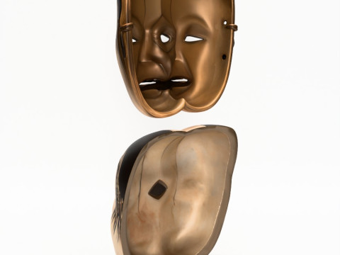3D Printing Japanese Dual Noh Mask toy Model 3D