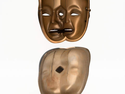 3D Printing Japanese Dual Noh Mask toy Model 3D