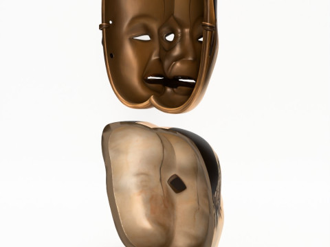 3D Printing Japanese Dual Noh Mask toy Model 3D