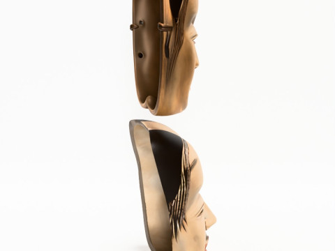 3D Printing Japanese Dual Noh Mask toy Model 3D