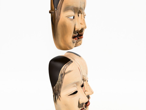 3D Printing Japanese Dual Noh Mask toy Model 3D