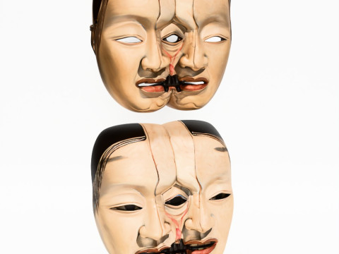 3D Printing Japanese Dual Noh Mask toy Model 3D